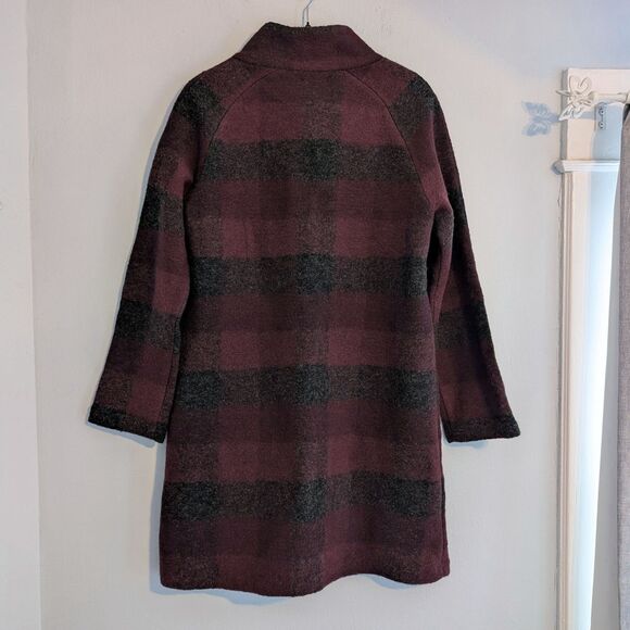 NWT Kenar Wool Jacket Lightweight Sweater Buffalo Plaid Winter Cozy Size M - Picture 3 of 9